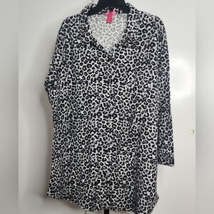 Cheetah Print Sleep Shirt, Size XL EUC